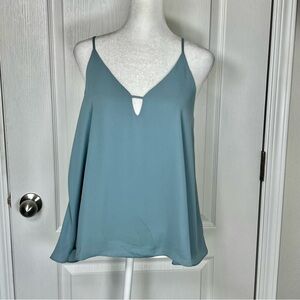 NWT Revolve Krisa Spaghetti Strap Womens Tank Top Seafoam Blue Size Medium
